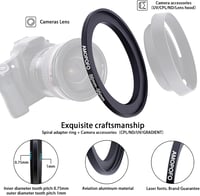 AMOPOFO 86mm-95mm Lencseadapter CNC Fém Szűrőgyűrű UV ND CPL Kompatibilis 3