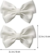 Amosfun Fehér Cipődísz Masnik - Esküvői Cipőcsat Szett Menyasszonyoknak, Levehető Textil Díszek Partikra, DIY Kiegészítők Nőknek 6