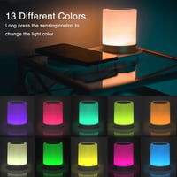 Amouhom Érintésérzékelős Éjjeli Lámpa - Tölthető Asztali LED Lámpa 3 Fényerővel, 256 RGB Színváltással, Hordozható Hangulatvilágítás 2