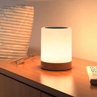 Amouhom Érintésérzékelős Éjjeli Lámpa - Tölthető Asztali LED Lámpa 3 Fényerővel, 256 RGB Színváltással, Hordozható Hangulatvilágítás 4