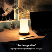 Amouhom LED éjjeli asztali lámpa, érintésvezérlés, RGB + meleg fehér 4