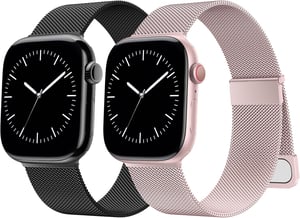 AMSKY dvostruki magnetski remen od nehrđajućeg čelika za Apple Watch, 38-49 mm - 2 kom.