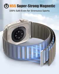 Curea sport AMSKY din nailon cu buclă magnetică, moale, pentru Apple Watch 38 40 41 42 44 45 46 49 mm iWatch Series 11 10 9 8 7 6 5 4 Ultra SE 3 2 1 2