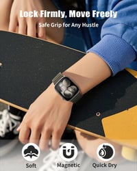 Curea sport AMSKY din nailon cu buclă magnetică, moale, pentru Apple Watch 38 40 41 42 44 45 46 49 mm iWatch Series 11 10 9 8 7 6 5 4 Ultra SE 3 2 1 5