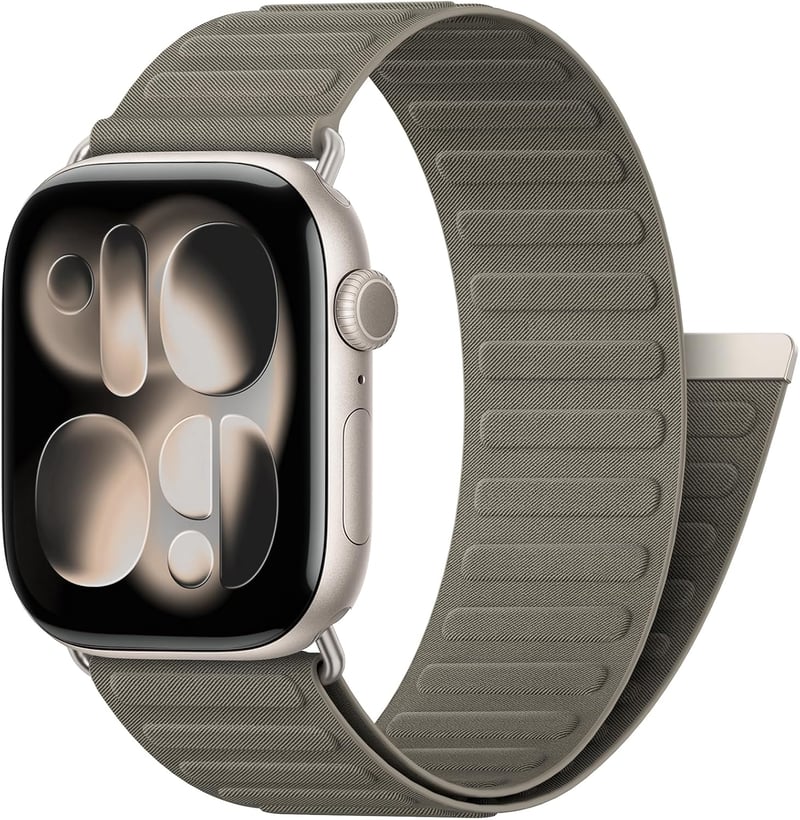 Curea sport AMSKY din nailon cu buclă magnetică, moale, pentru Apple Watch 38 40 41 42 44 45 46 49 mm iWatch Series 11 10 9 8 7 6 5 4 Ultra SE 3 2 1
