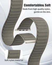 Curea sport AMSKY din nailon cu buclă magnetică, moale, pentru Apple Watch 38 40 41 42 44 45 46 49 mm iWatch Series 11 10 9 8 7 6 5 4 Ultra SE 3 2 1 3
