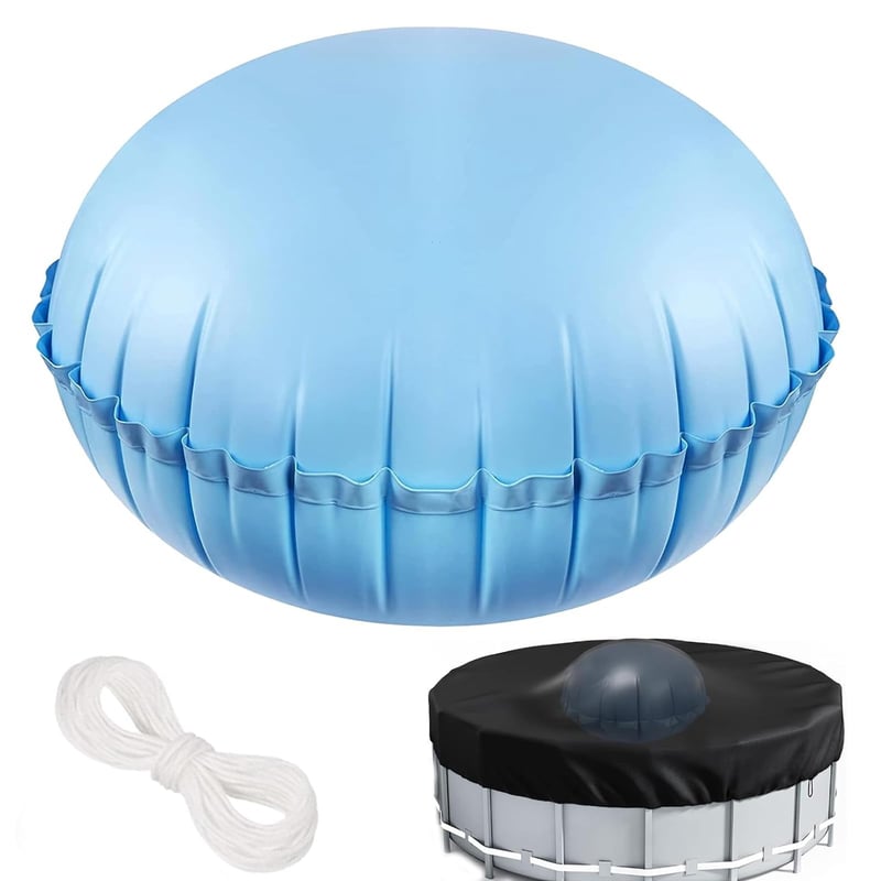 AMSNINK Pernă de iarnă pentru piscină 120 cm – Pernă de aer gonflabilă pentru prelată de iarnă, pernă rotundă antigel pentru piscine supraterane și jacuzzi