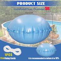 AMSNINK Pernă de iarnă pentru piscină 120 cm – Pernă de aer gonflabilă pentru prelată de iarnă, pernă rotundă antigel pentru piscine supraterane și jacuzzi 2