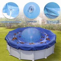AMSNINK Pernă de iarnă pentru piscină 120 cm – Pernă de aer gonflabilă pentru prelată de iarnă, pernă rotundă antigel pentru piscine supraterane și jacuzzi 3