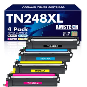 Kompatibilný toner Amstech TN-248 / TN-248XL pre tlačiarne Brother – 4 farby (CMYK)