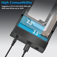 Amtake USB 3.0 SATA HDD dokkolóállomás 2,5 és 3,5 hüvelykes HDD/SSD-hez, 5 Gbps, UASP 3