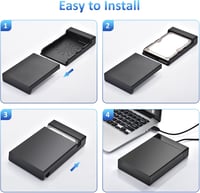 Amtake USB 3.0 SATA HDD dokkolóállomás 2,5 és 3,5 hüvelykes HDD/SSD-hez, 5 Gbps, UASP 5