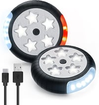 Amteker Tölthető Babakocsi Lámpa, 12 LED, 2 Világítási Mód, 360° Forgatható, USB Újratölthető, Vízálló, Univerzális Babakocsikhoz, Ajándék S 1