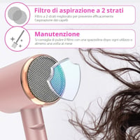 Uscător de păr ionic Amurhey 2400W cu temperatură constantă, geantă de voiaj, mâner pliabil pentru uscare rapidă, concentrator și difuzor cu perie pentru volum 4