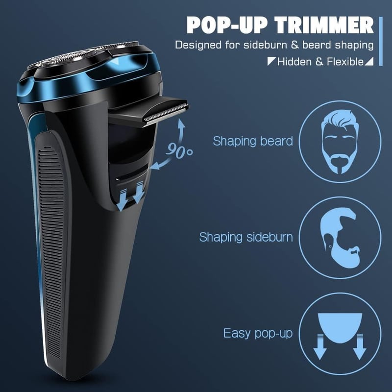 Amurhey Elektromos Borotva 3 Fej + Trimmer, 99 Perc Üzemidő, Száraz/Vizes