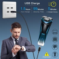 Amurhey Elektromos Borotva 3 Fej + Trimmer, 99 Perc Üzemidő, Száraz/Vizes 6