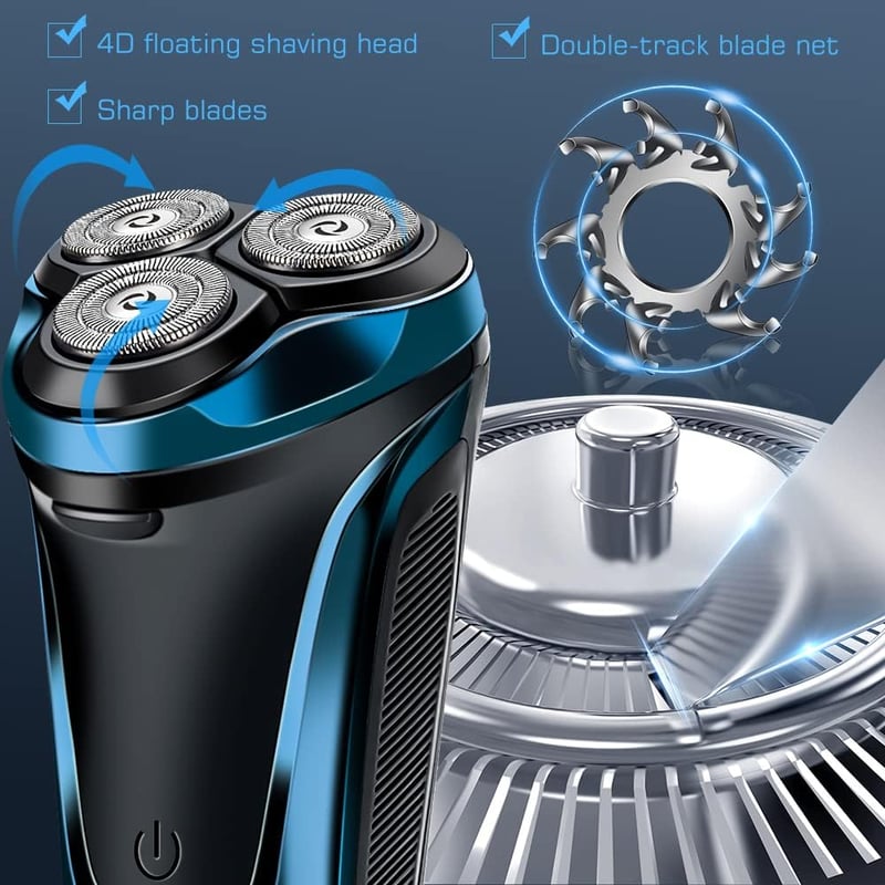 Amurhey Elektromos Borotva 3 Fej + Trimmer, 99 Perc Üzemidő, Száraz/Vizes