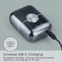 Mini aparat de ras electric pentru bărbați Amurhey cu etui de călătorie, rezistent la apă IPX7, pentru bărbierit umed și uscat, cu cap de ras cu sită și trimmer pentru fire lungi 7