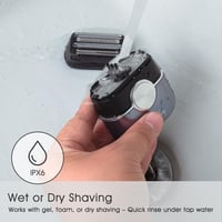 Mini aparat de ras electric pentru bărbați Amurhey cu etui de călătorie, rezistent la apă IPX7, pentru bărbierit umed și uscat, cu cap de ras cu sită și trimmer pentru fire lungi 8