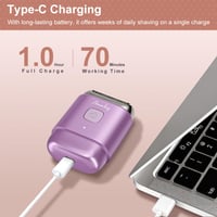 Aparat de Ras Intim Electric Mini Amurhey pentru Femei – 70 de Minute de Autonomie, Rezistent la Apă IPX7, Aparat de Ras pentru Doamne 4