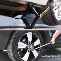 AMVIA 1,5 Tonna Autóemelő Szett Hordozható Ollós Emelő Autóhoz SUV-hez Vészhelyzeti Csomag Kulccsal - 1.5 Ton Car Jack Kit 3