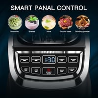 AMZCHEF 2000W Turmixgép 2in1 Állvány Mixer - 1,85L + 600ml Tartály 6 Pengés Smoothie Készítő LED Kijelzővel Szürke 8