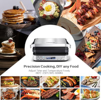 AMZCHEF 4 az 1-ben kontaktgrill, waffelsütő és szendvicssütő 2000W, antihaftbevonatos lemezek 3