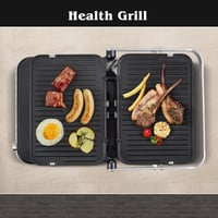 AMZCHEF 4 az 1-ben kontaktgrill, waffelsütő és szendvicssütő 2000W, antihaftbevonatos lemezek 8