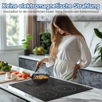 AMZCHEF 4 égőfejes üvegkerámia főzőlap 7200W, 9 fokozat, ovális grillzóna, hőmegállító funkcióval 8
