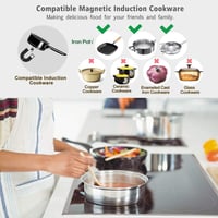 AMZCHEF indukciós főzőlap 4 zónás, 7000 W, Booster funkcióval - fekete - 60 cm 5