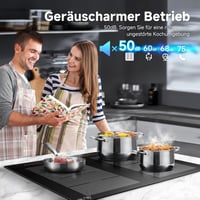 AMZCHEF 60 cm Indukciós Főzőlap 4 Zónás Flex Technológiával, 9 Fokozat, 7400W 4