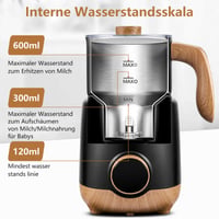 AMZCHEF 8 v 1 automatický napeňovač mlieka 550 W, 600 ml, multifunkčný elektrický napeňovač mlieka na teplú a studenú penu, horúce mlieko, detskú výživu 7