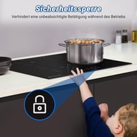 AMZCHEF Beépíthető Indukciós Főzőlap 60 cm - 4 Zónás, 7200W, 9 Teljesítményszint, Boost Funkció, Érintőgombos Vezérlés, Időzítő, Gyerekzár 2