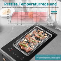 AMZCHEF Dupla Indukciós Főzőlap 3300W Flex Zónával és Időzítővel 3