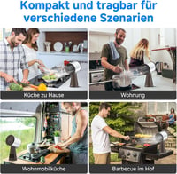 AMZCHEF Hordozható Páraelszívó, 3 Fokozat, LED Lámpa, Barna 8