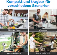 AMZCHEF Hordozható Páraelszívó, 3 Fokozat, LED Lámpa, Nagy Olajgyűjtő, Csendes 5