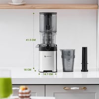 AMZCHEF kétcsigás gyümölcsléprés kézmentes betöltéssel, 126 mm nyílással - ezüst 3