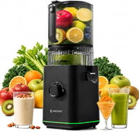 Storcător prin presare la rece AMZCHEF pentru fructe și legume întregi, tub de alimentare XXL de 155 mm, recipient de 2,5 L, filtru 3 în 1, negru 1