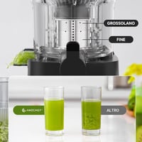AMZCHEF Slow Juicer hidegpréses gyümölcs- és zöldségcentrifuga - 120 mm-es betöltőnyílás, rozsdamentes acél 2
