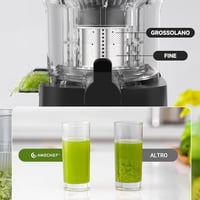 AMZCHEF Slow Juicer hidegpréses gyümölcs- és zöldségcentrifuga - 120 mm-es betöltőnyílás, rozsdamentes acél 4
