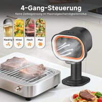 AMZCHEF mobil páraelszívó mini konyhai elszívó, teleszkópos magasság és 40 fokos döntés, 4 fokozatú hordozható ventilátor, alumínium szűrő, 6