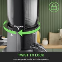AMZCHEF Slow Juicer hidegsajtolós facsaró - 250 W, 103 mm betöltőnyílás, szürke 6