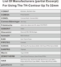 AMZCNC Profi Préselt Fogó V és TH Kontúr Réz és Kompozit Csőhöz V12-V28 TH16-TH32 4