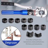AMZCNC Profi Préselt Fogó V és TH Kontúr Réz és Kompozit Csőhöz V12-V28 TH16-TH32 2