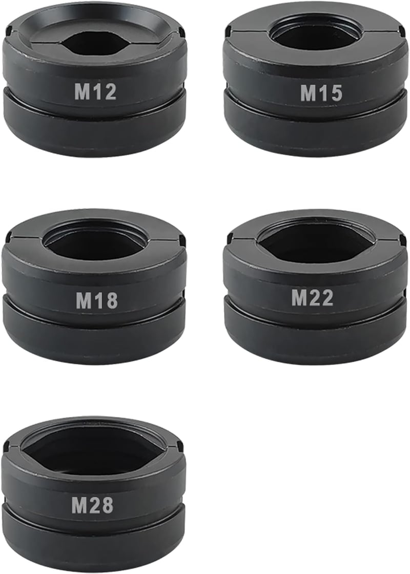 AMZCNC Sajtoló pofabetét M12–M28, M-Contour 12/15/18/22/28 mm, cserélhető kézi sajtológéphez réz és acélcsőhöz