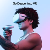 AMZDM Arcpárna Meta Quest 2 VR Headsethez – PU Bőr Hab Arcfelület Csere Oculus Quest 2 Kompatibilis Védőborítás 2