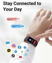 Amzhero fitness tracker okosóra pulzusmérővel, alvásfigyelővel, 5ATM vízálló 6