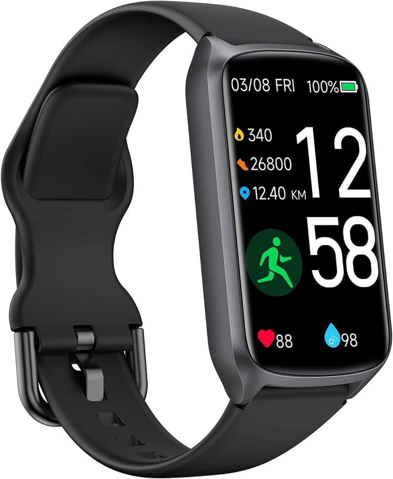 Amzhero fitness tracker okosóra pulzusmérővel, alvásfigyelővel, 5ATM vízálló