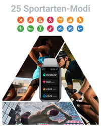 Inteligentné hodinky Amzhero Fitness Tracker pre ženy a mužov, 7-dňová výdrž batérie, 20+ športových režimov, meranie SpO2, monitor spánku, monitor srdcového tepu, krokomer, vodotesnosť 5ATM 3