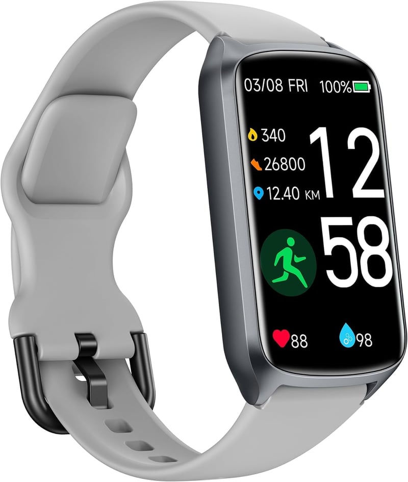 Inteligentné hodinky Amzhero Fitness Tracker pre ženy a mužov, 7-dňová výdrž batérie, 20+ športových režimov, meranie SpO2, monitor spánku, monitor srdcového tepu, krokomer, vodotesnosť 5ATM
